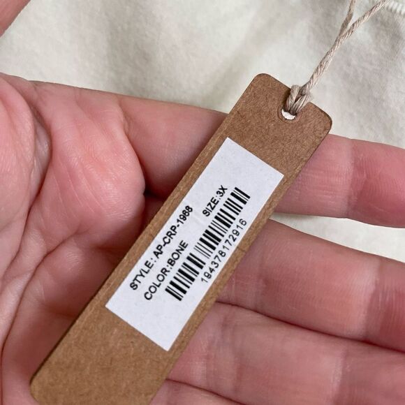 SKIMS Cotton Jersey Cropped Short Sleeve T-Shirt, Bone 3X NWT - Picture 4 of 6